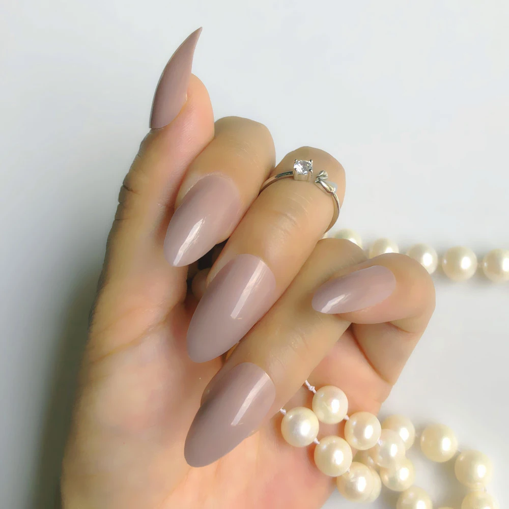 Khaki naked 05 14 цветов опционально конфеты блестки шпилька искусственный пресс поддельные ногти на искусственное поддельное художественное оформление ногтей наконечник инструмент - Цвет: Khaki naked 05