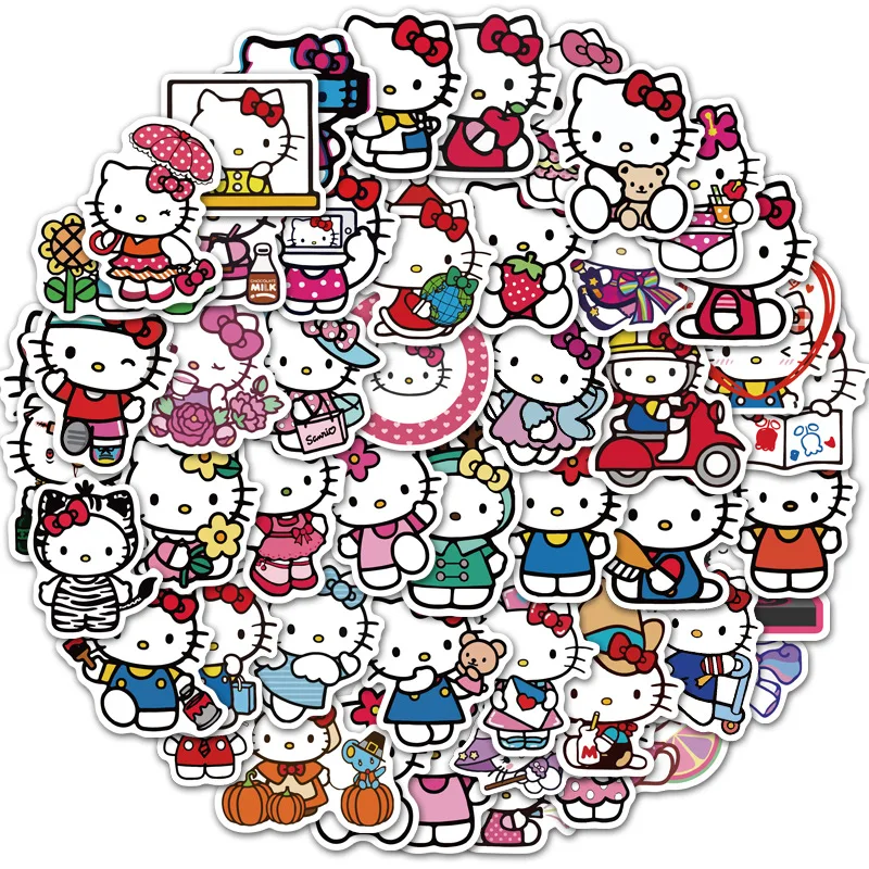 50 шт. SANRIO Hello Kitty наклейки для художественного оформления ногтей ручная работа