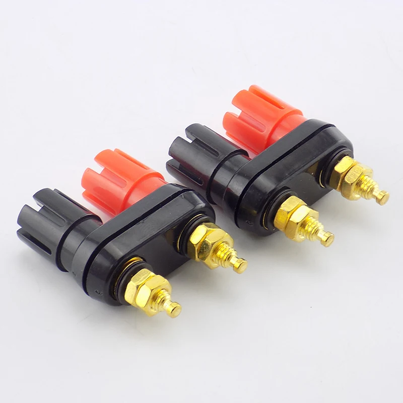 1pcs banana plug Speaker Gold plating POST terminal connector socket Dual Female Banana Plug for Amplifier | Обустройство дома