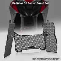 motorcycle cnc radiator oil cooler guard set for ducati multistrada v4ss sport 2021 2022 motorcross radiator oil cooler guard