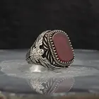 Агат камень 925 пробы серебро Для мужчин кольцо с орлом символ, эксклюзивный дизайн Для мужчин s C логотипом отличный подарок для Него, пуфик Винтаж Стиль Агат