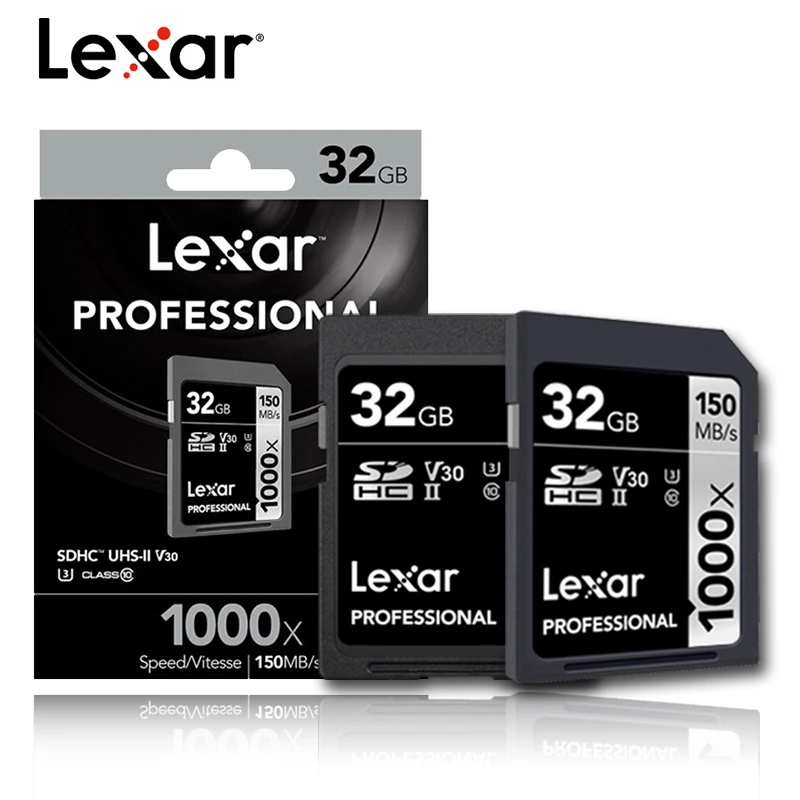 Оригинальный Lexar SD картой памяти на 32 Гб 1000x UHS II U3 SDHC карта SDXC карты Class10 150 МБ/с.