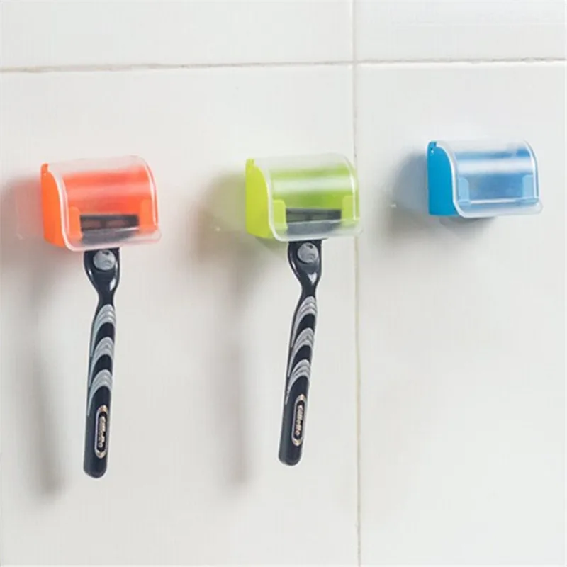 Пластик держатель для бритвенного станка коробка присоска Для мужчин хранения