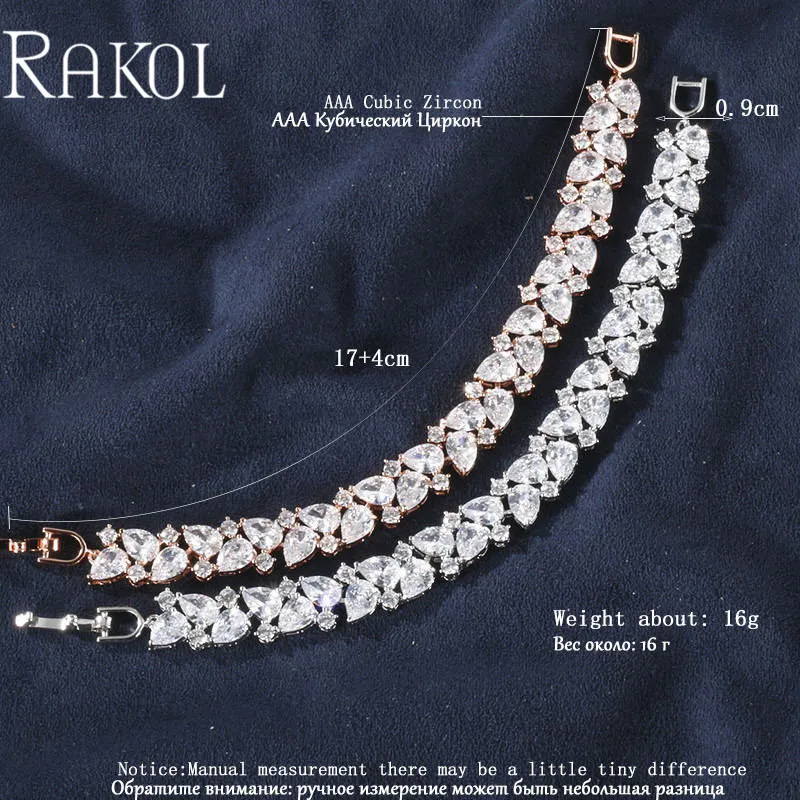 Браслет женский Блестящий с фианитами в виде капли воды|Цепочки и браслеты| |