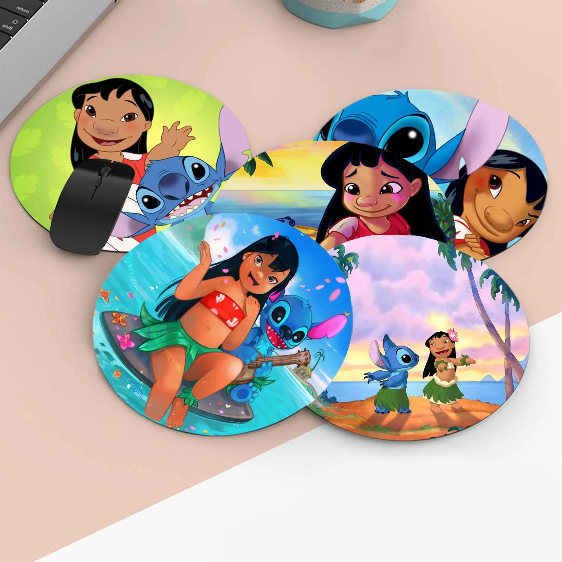 Красивый прочный резиновый коврик для мыши с изображением аниме Диснея Лило и