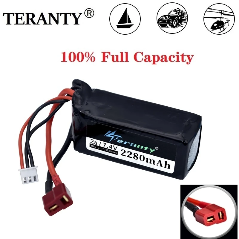 2280 мАч 7 4 В LiPo Батарея для Wltoys A949 A959 B A969 A979 K929 пакет 2S V удаленного Управление