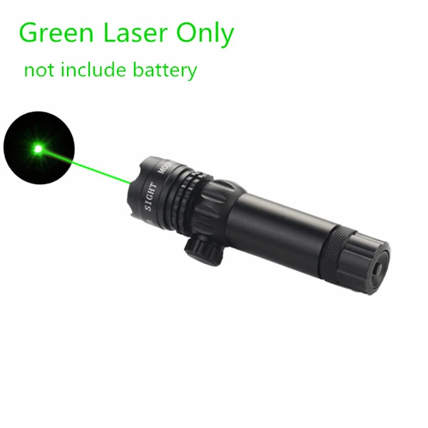 Green Laser Only Зеленый/красный точечный лазерный прицел набор тактическое оружие Регулируемый дистанционный переключатель давления винтовка прицел+ рейка крепление для ружья охоты - Цвет: Green Laser Only