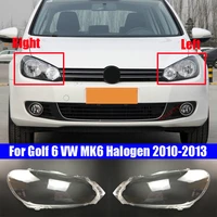 auto light caps for volkswagen golf 6 vw mk6 halogen 2010 2013 car headlight cover lampshade lamp case glass lens shell
