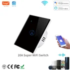 Переключатель для водонагревателя Tuya с Wi-Fi, сенсорная настенная панель для умного дома, дистанционное управление через приложение, европейский стандарт, работает с Alexa Google Home