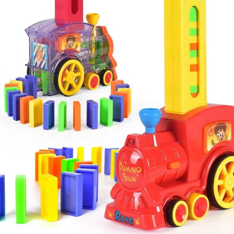 100pcs Domino Blocks Train Plastic Toys Color Kids Early Educational Dominoes Plane Games For Children Boy Girsl Christmas Gift | Игрушки и