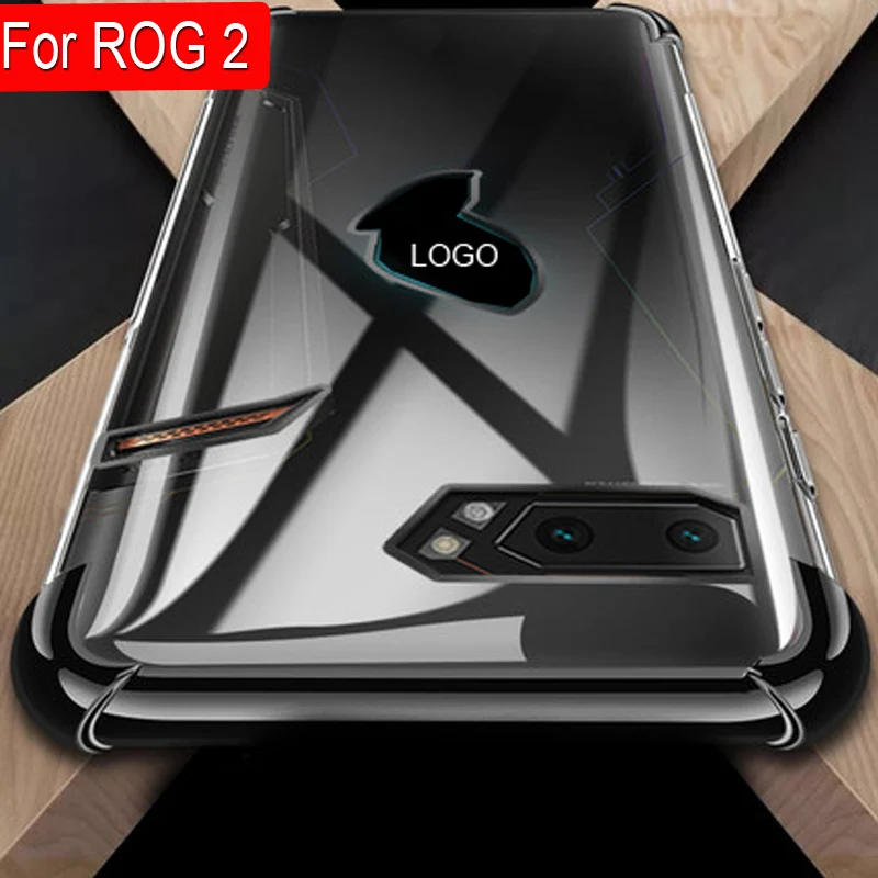 Красный цвет для Asus ROG Phone2 ZS660KL Чехол подушки безопасности буфера полная защита