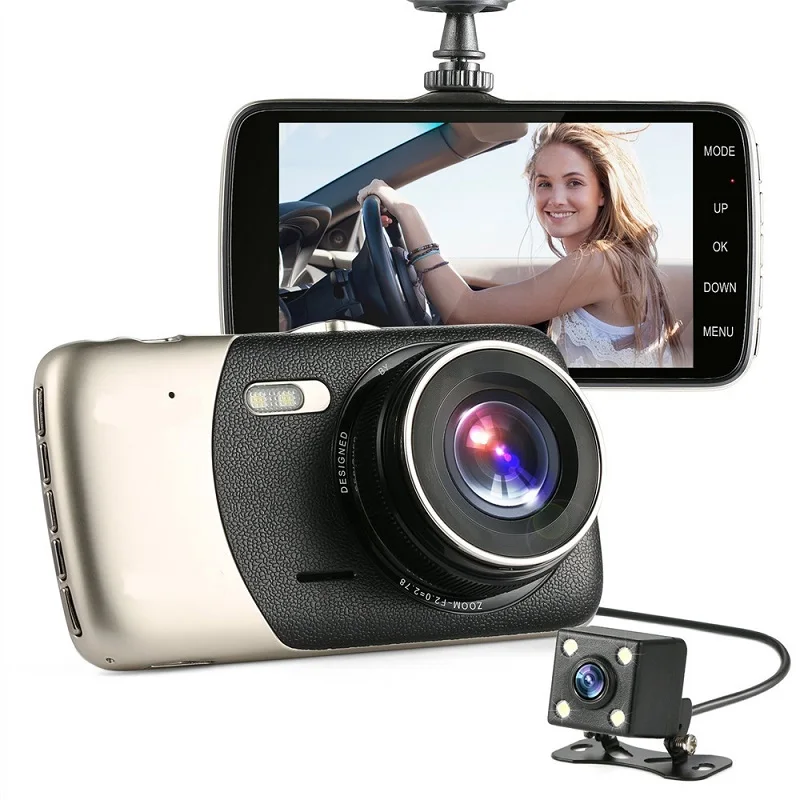 Full HD 1080P Автомобильный видеорегистратор Камера s 2 Объектив 4 0 дюйма