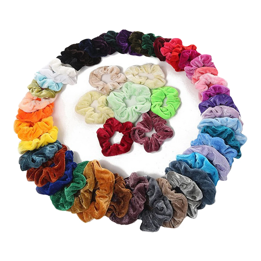 50 шт./упаковка бархатные эластичные повязки для волос| |