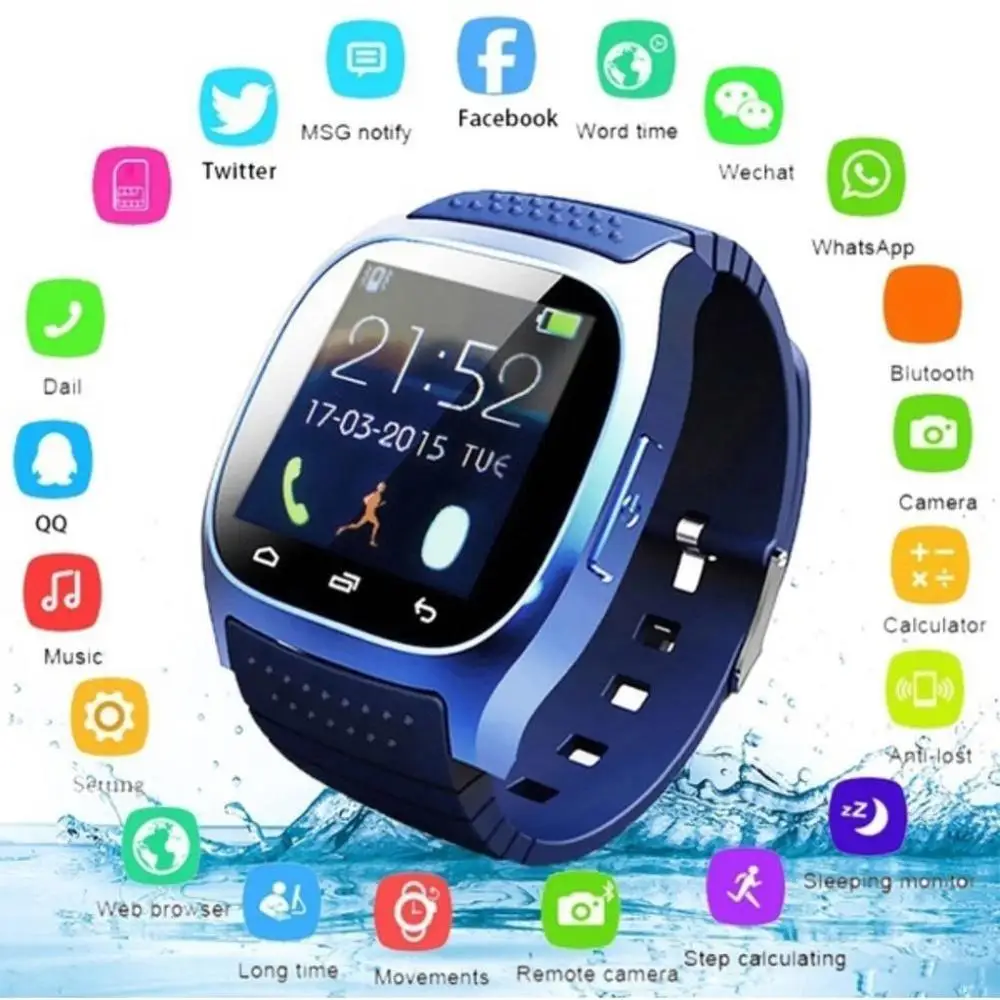 

M26 Waterproof Smartwatch Men Women Businss Bluetooth Smart Watch 2020 Daily LED Display For Android Phone Sync Smart Watches