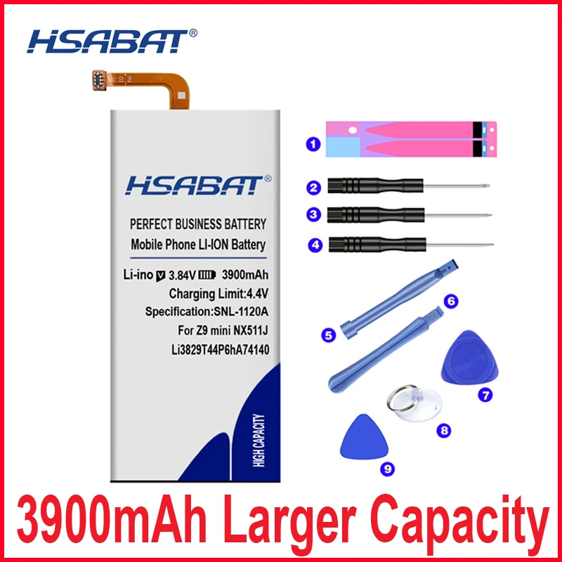Аккумулятор HSABAT 3900 мАч Li3829T44P6hA74140 для ZTE Nubia Z7 Z9 NX508J NX510J NX511J Max Plus mini|Аккумуляторы