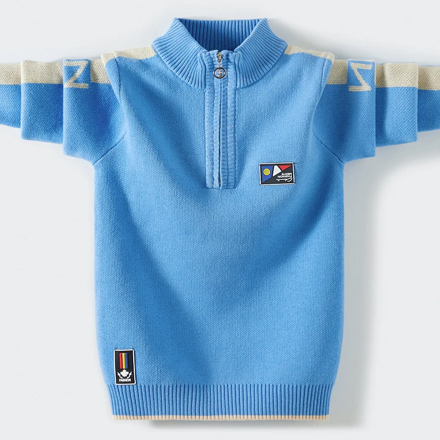 Детский свитер Теплая зимняя новая хлопковая одежда Пуловер Свитер Одежда для