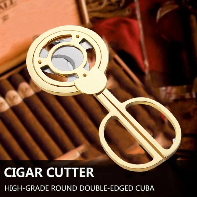 

Triple 3 Blades Stainless Steel Tone Cigar Cutter Pocket Gadgets Cutter Knife Cuban Cigars Scissors
