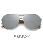 EZREAL деревянные Винтажные Солнцезащитные очки для мужчин поляризационные Плоские линзы без оправы женские мужские солнцезащитные очки Oculos Gafas с деревянной коробкой S2251