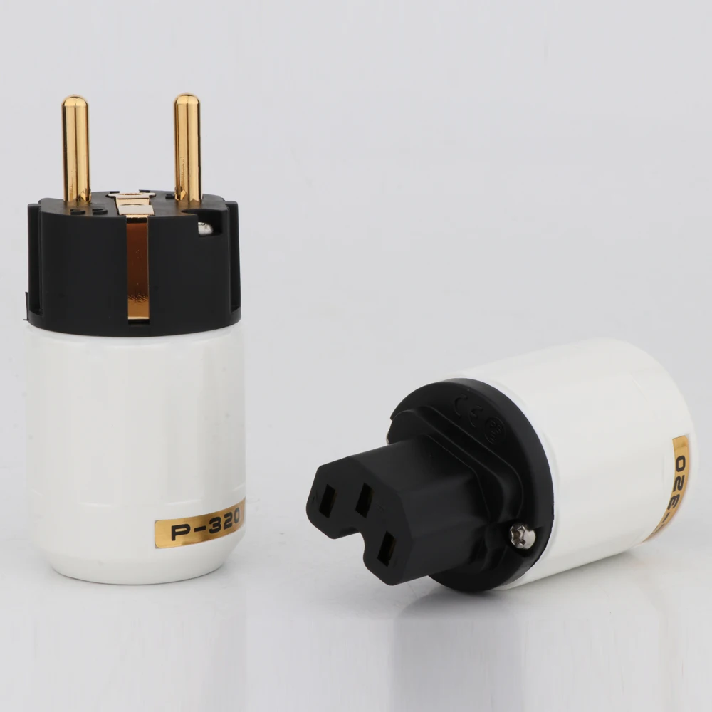 Preffair HI End 24K позолоченный Schuko штепсельная вилка европейского стандарта типа для