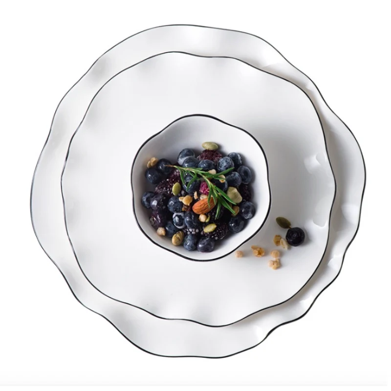 Тарелка для салата обеденное блюдо тарелки завтрака в скандинавском стиле