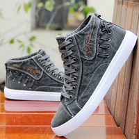 2020 autumn summer men denim casual shoes fashion sewing platform sneakers breathable male high top canvas shoes