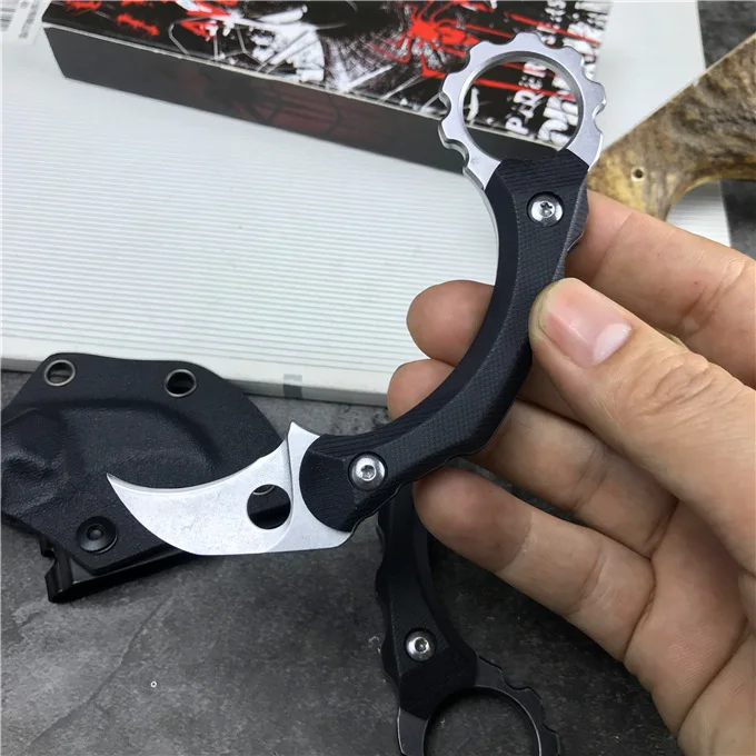 59 61HRC Karambit нож 9cr18mov лезвие G10 Ручка острый кемпинг выживания тактический