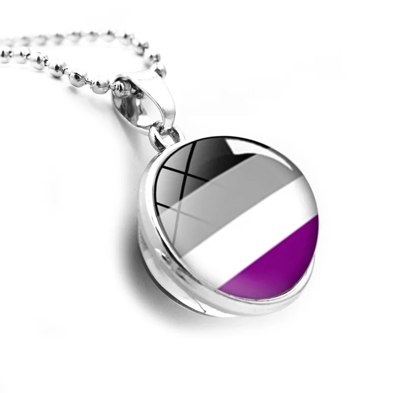 Ожерелье-Кабошон из радужного стекла для геев двухстороннее ожерелье с