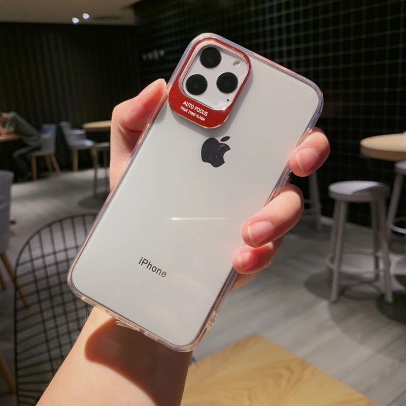Для iPhone 11 Pro XS Max XR 6 6s 7 8 Plus металлическая линза с надписью защита всего тела Мягкий