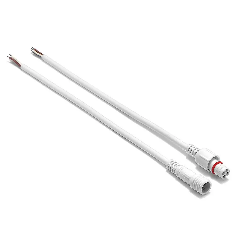 

100pairs 4 Pin Core Waterproof Connector Cable 0.3mm Power Extension Wires For LED Underground Light 5050 Strip LED Bar Lights