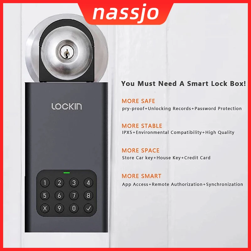 Сейф для ключей Nassjo Tuya APP настенный ящик органайзер со скрытым секретом с паролем