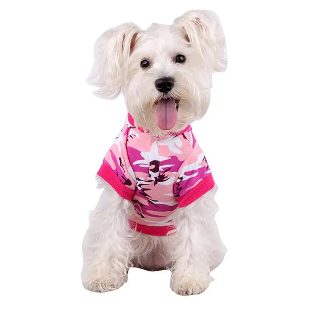 Прочная одежда для собак и щенков футболка с принтом печенья дышащая камуфляжная