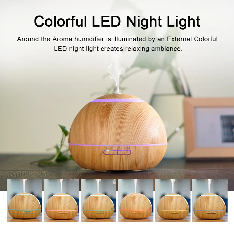 Высокое качество USB Электрический аромадиффузор деревянный ультразвуковой