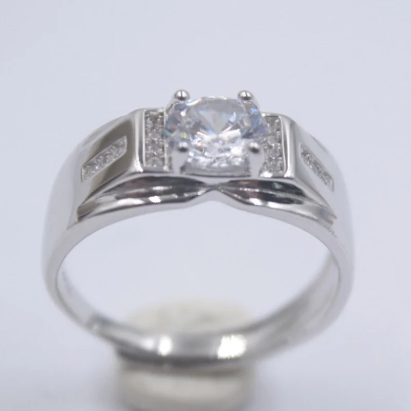 

925 sterling silver men's diamond ring domineering personality unique ring simulation wedding ring internet celebrity style