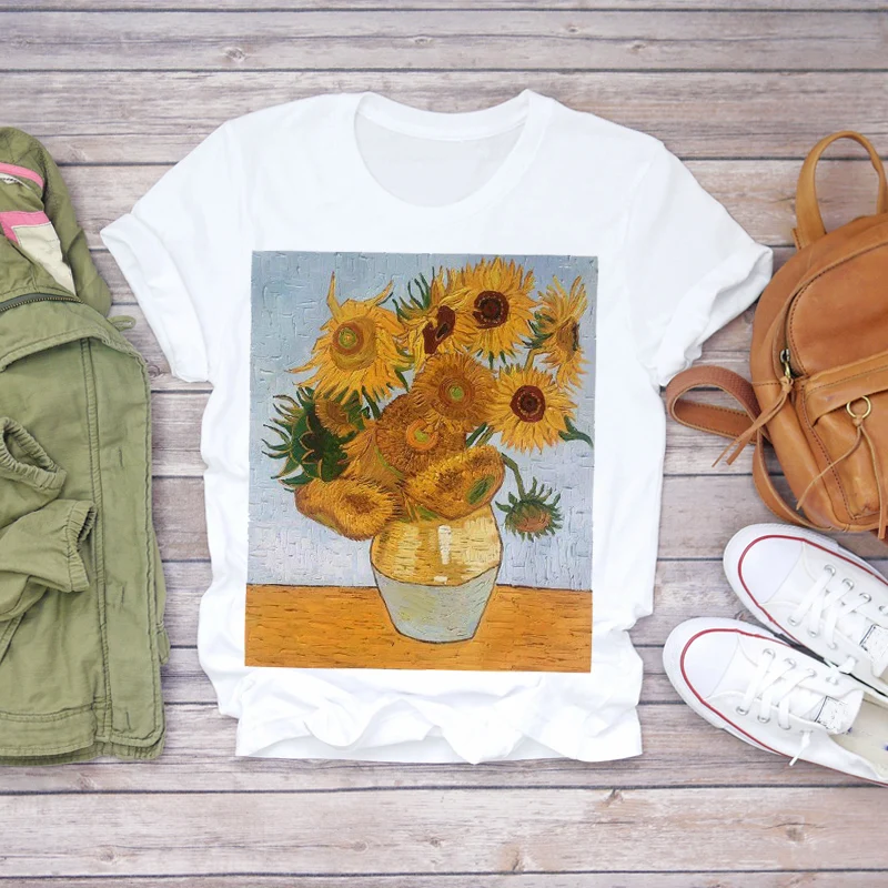 

Women 2021 Summer Short Sleeve Floral Flower Printing Lady T-shirts Top T Shirt Ladies Womens Graphic Female Tee T-Shirt