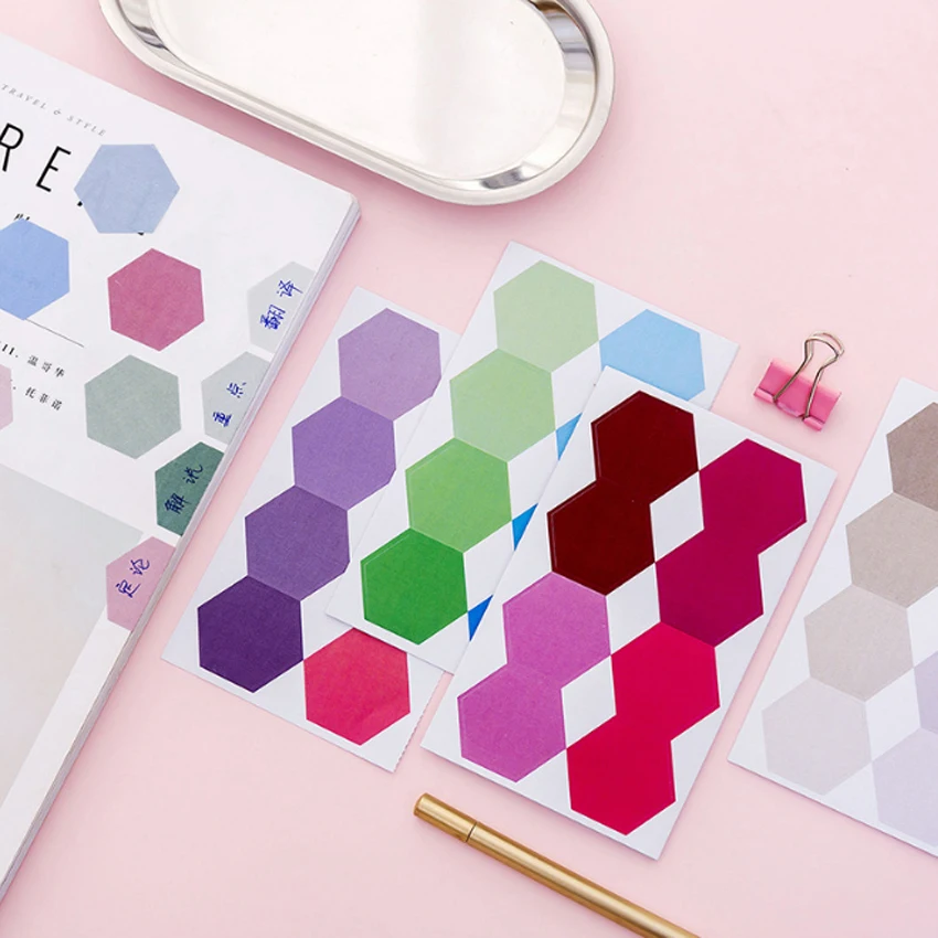 

1pack/lot Gradient Sticker Simple Scrapbook Sticker Notes Office Stationery School Supplies