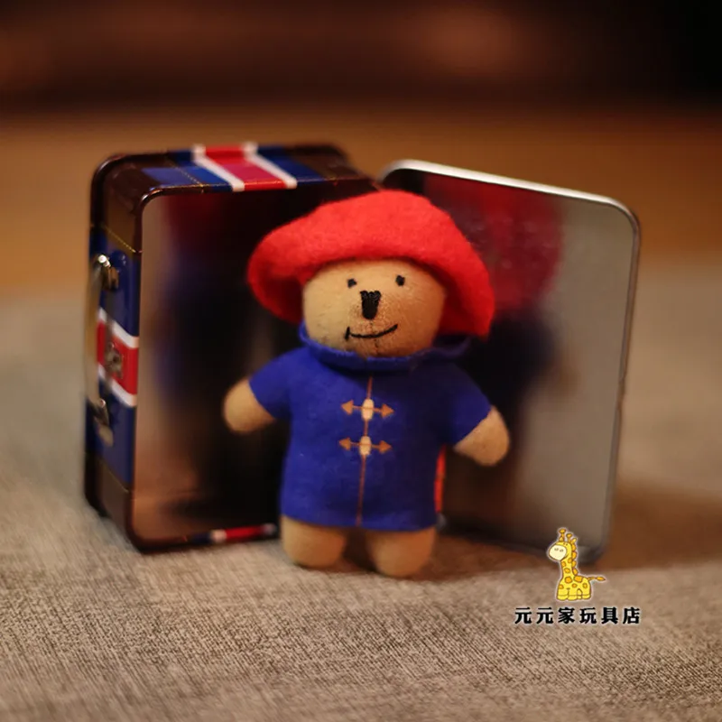 1 unidad de 8cm de embalaje de caja de hierro, Peque&ntilde;o Oso de Paddington de Londres, se puede utilizar como regalo de fiesta-2