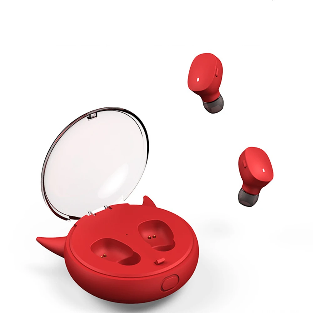 I12 TWS мультфильм Bluetooth наушники 5 0 HiFi Супер Мини Спортивные Беспроводные с