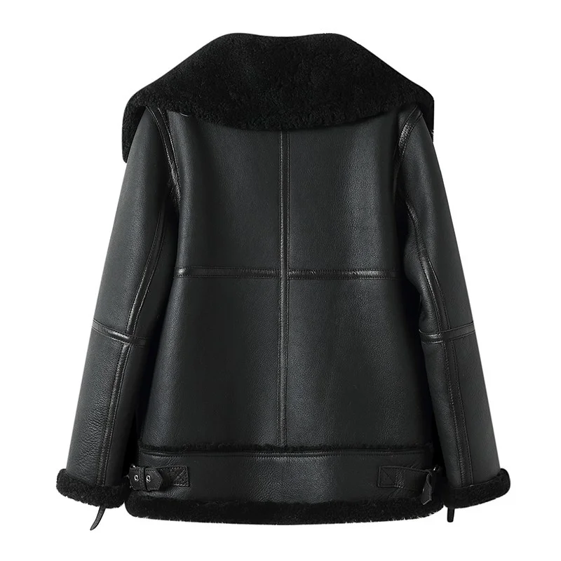 Дизайнерская итальянская женская Роскошная куртка из натуральной овчины зимнее