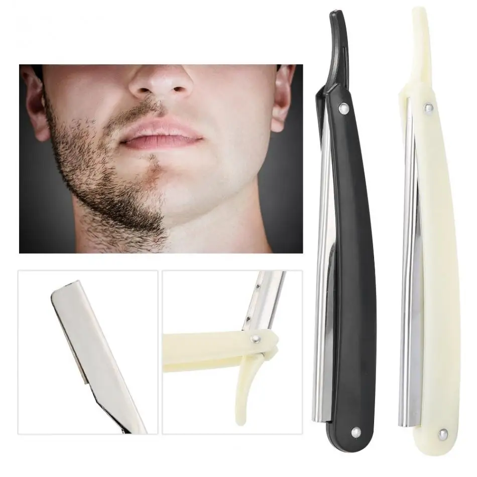 

Manual Shaver Professional Straight Edge Stainless Steel Sharp Barber Razor Folding Shaving Shave with Blade Straight Razor Tool