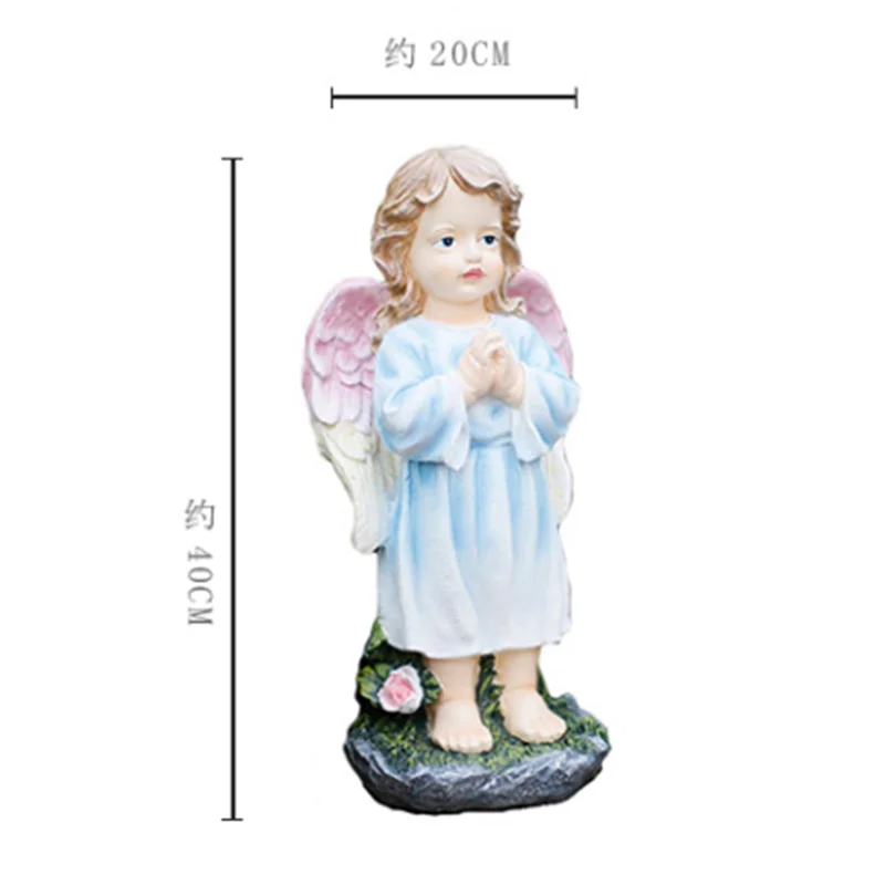 

BAO GUANG TA European Garden Statue Angel Girl Sculpture Creative Balcony Crafts Home Decor Courtyard Arrangement A2105