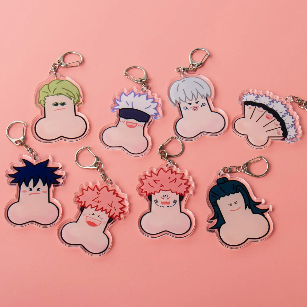 

Jujutsu Kaisen Keychains Anime Cosplay Yuji Itadori Gojo Satoru Fushiguro Megumi Funny Keyrings