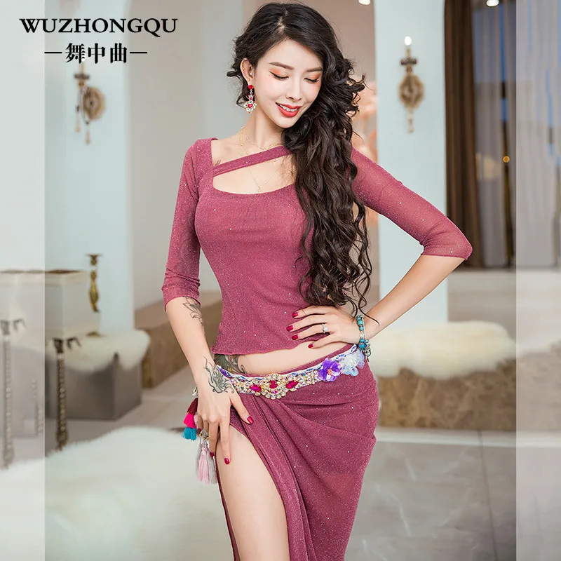 

Костюм для танца живота женский, накидка на юбку для выступления, танца живота, костюм из 2 предметов, MD26