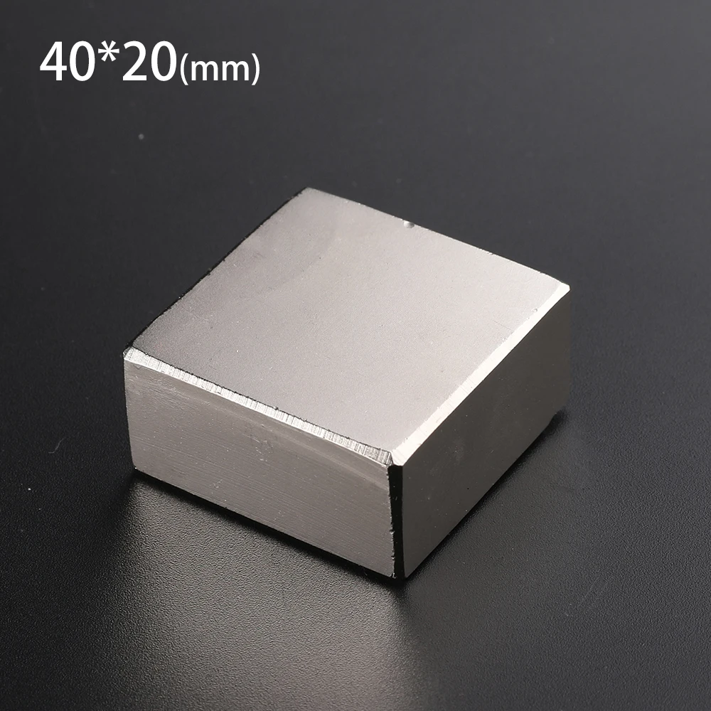 

Неодимовый магнит N52, 2 шт./лот, 40x40x20 мм