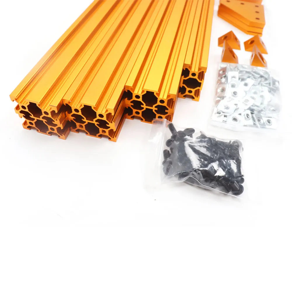 Золотой 2040 профиль красочный Prusa i3 MK3/MK3S медведь комплект prusa i3 mk2s Модернизированный mk3 алюминиевый профиль рамы 359 мм