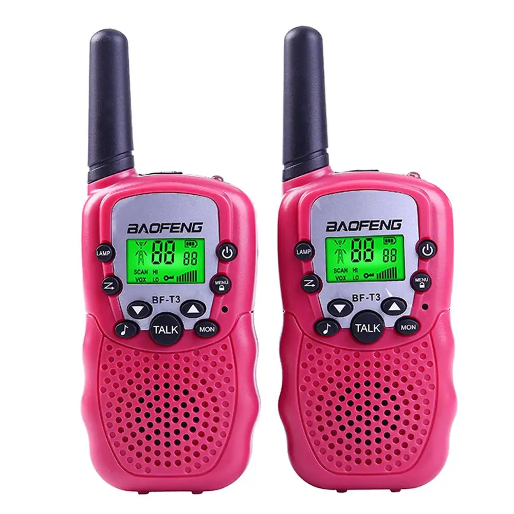 Baofeng 2pcs BF-T3 UHF 462-467MHz 22 Channels Two-Way Radio Transceiver Walkie Talkie Christmas Gift Boy Girl Kids Toy Radio