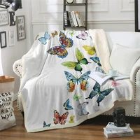 butterfly fleece blanket 3d print plush throw blankets for kid adult thin quilt