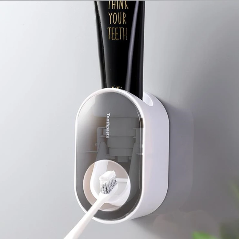 Dispensador autom&aacute;tico de pasta de dientes, soporte de pared para ba&ntilde;o, accesorios de ba&ntilde;o, exprimidor de pasta de dientes impermeable-2