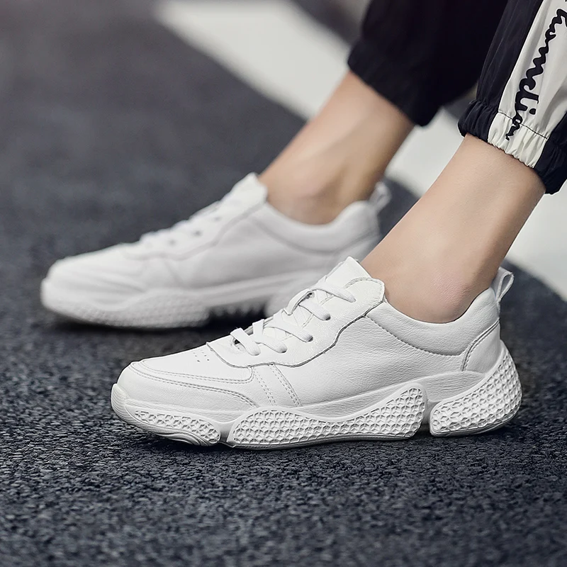 

casual Men Leather Shoes lace up oxfords sneakers outdoor Spring Autumm Flat Footwear Men Fashion Shoes Zapatos sneakers