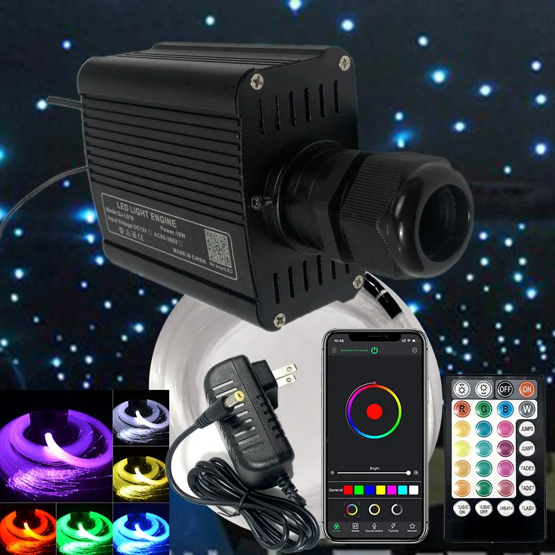 Автомобильное оптическое освещение светодиодный iPhone Smart APP оптоволоконный