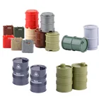 Конструктор MOC, военное оружие, бутылка для масла, масляный бак, бензин модель в форме барабана, аксессуары для АЗС, обучающие игрушки для детей, C236